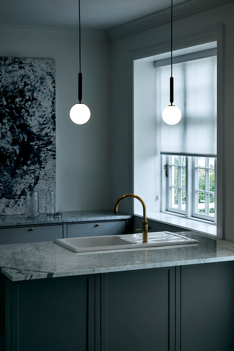 MIIRA Pendant Lamp in Graphite with Opal Glass