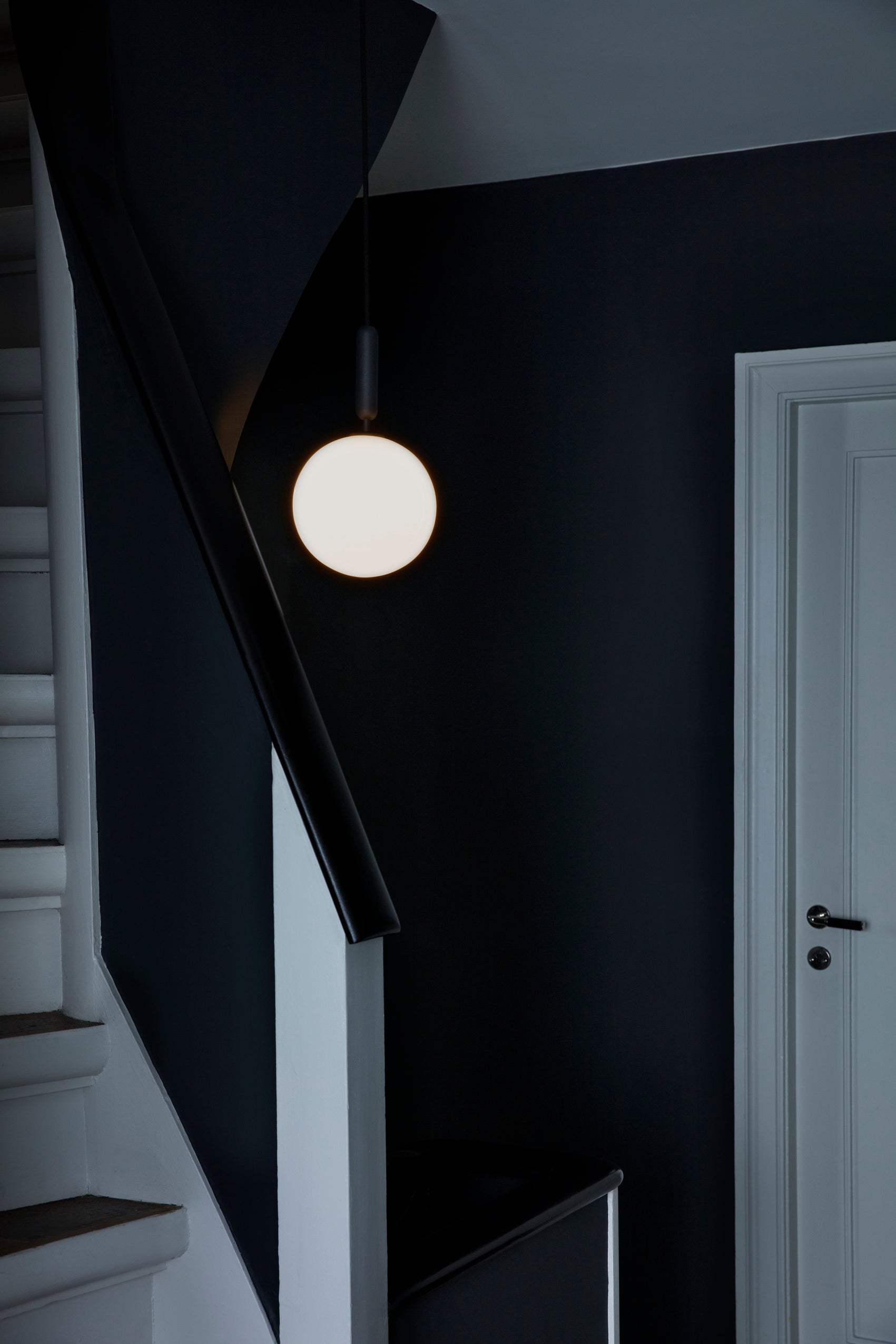 MIIRA Pendant Lamp in Graphite with Opal Glass