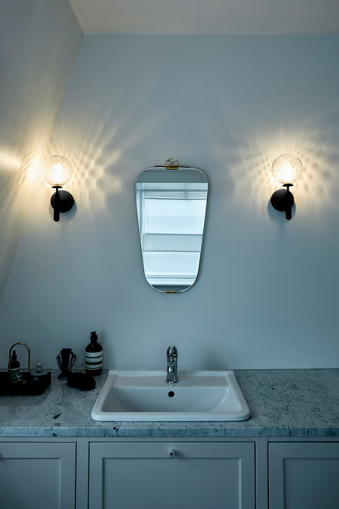 MIIRA Wall Lamp in Graphite with Transparent Glass