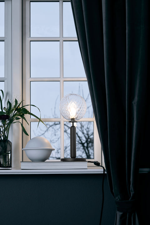MIIRA Table Lamp in Graphite with Transparent Glass