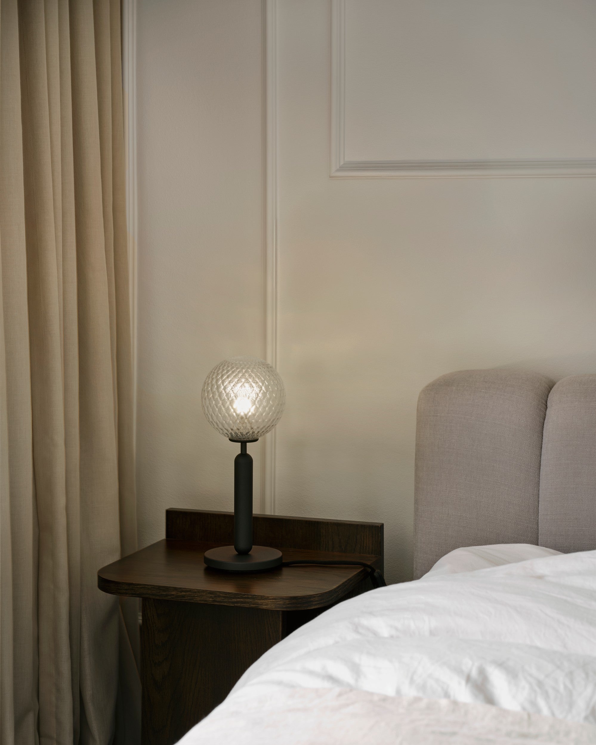 MIIRA Table Lamp in Graphite with Transparent Glass