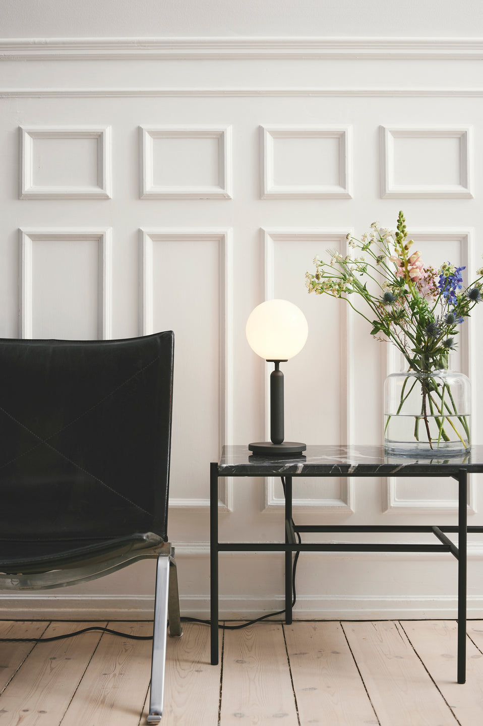 MIIRA Table Lamp in Graphite with Opal Glass