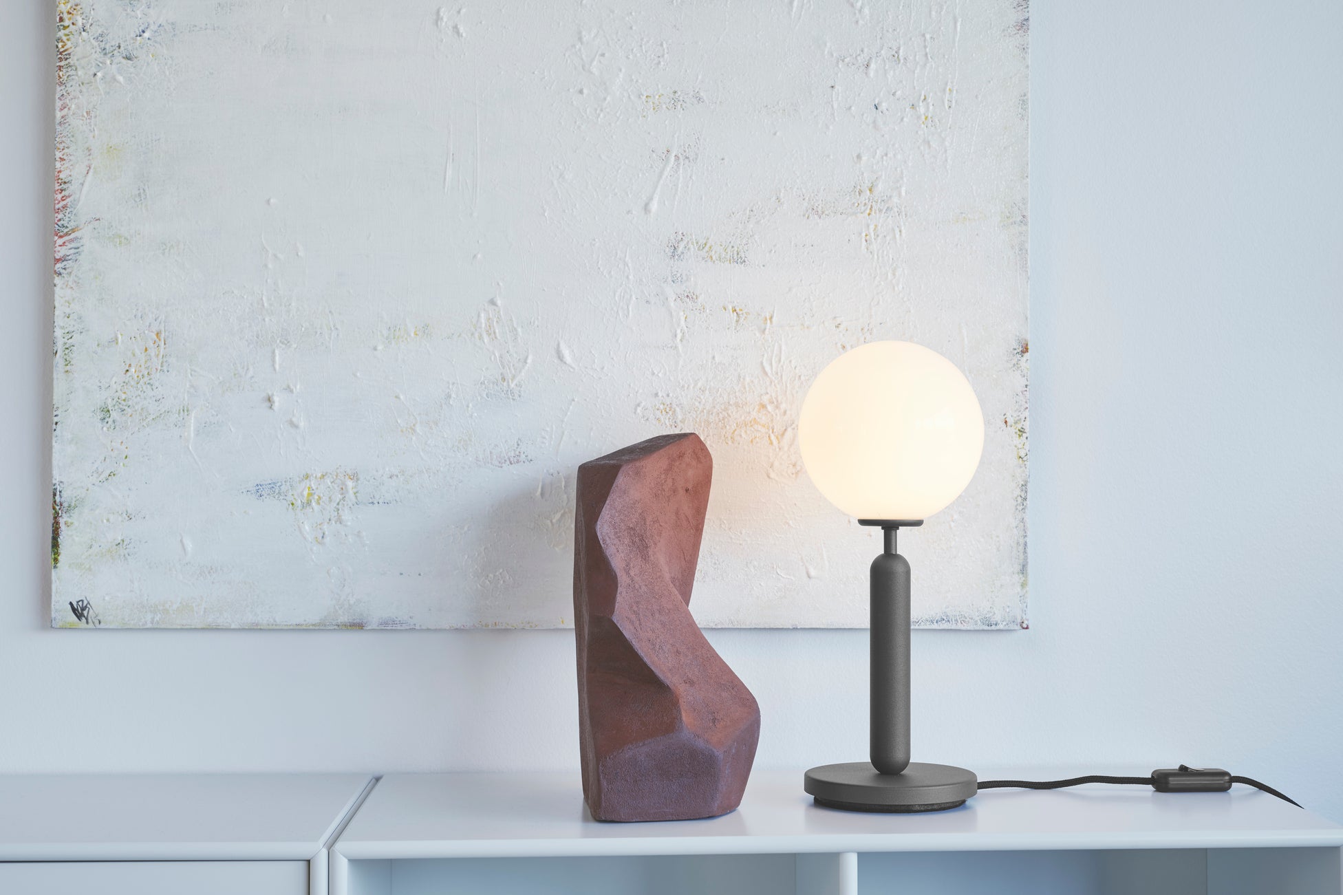 MIIRA Table Lamp in Graphite with Opal Glass
