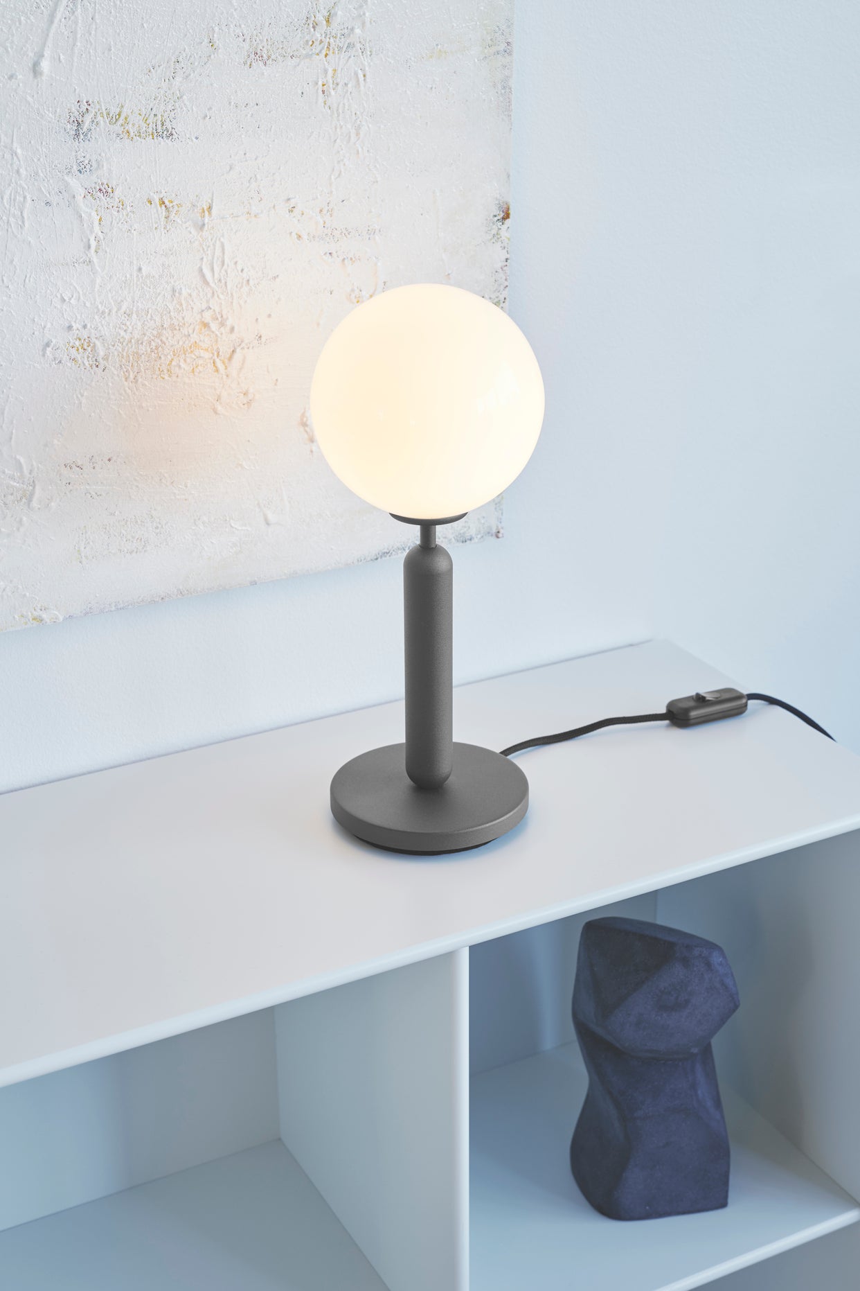 MIIRA Table Lamp in Graphite with Opal Glass