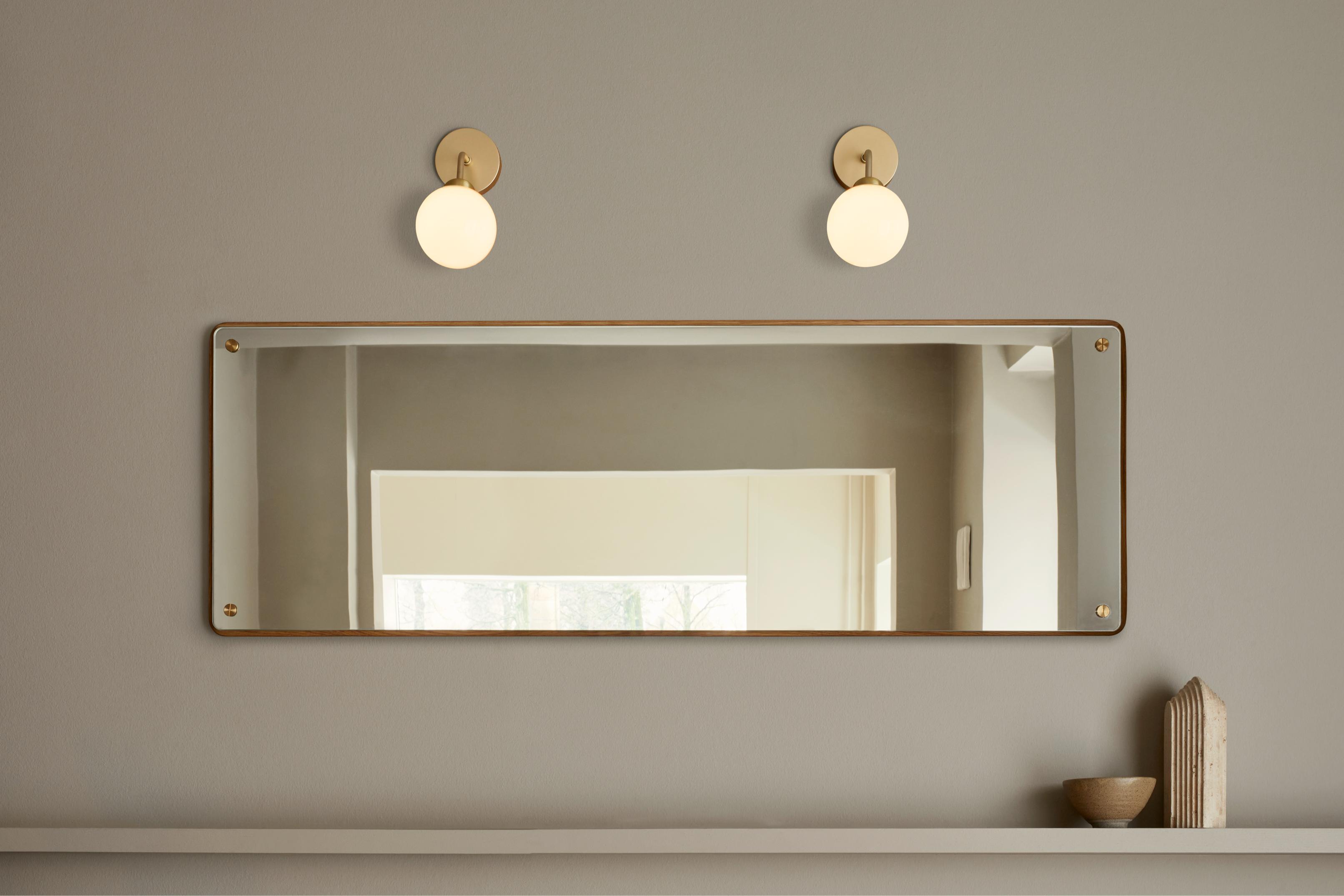 APIALES Wall Lamp in Brass with Opal Glass