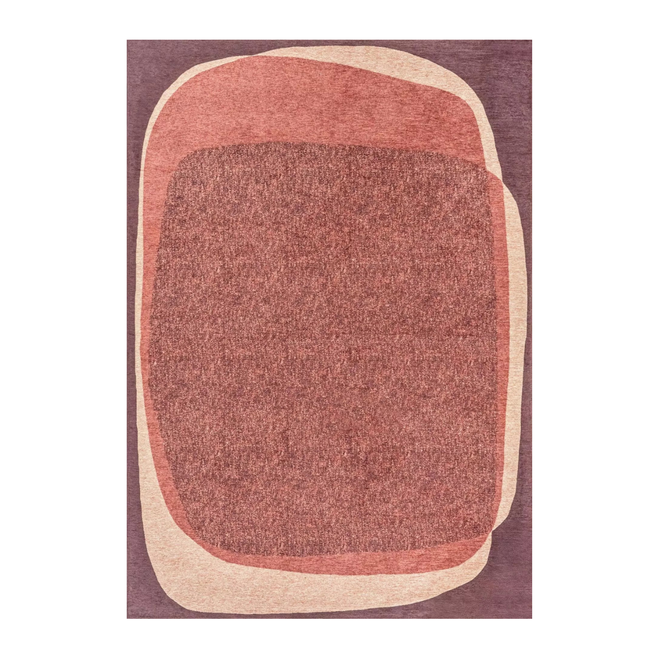 Teppich MARBLE lila mit rosa und beige
