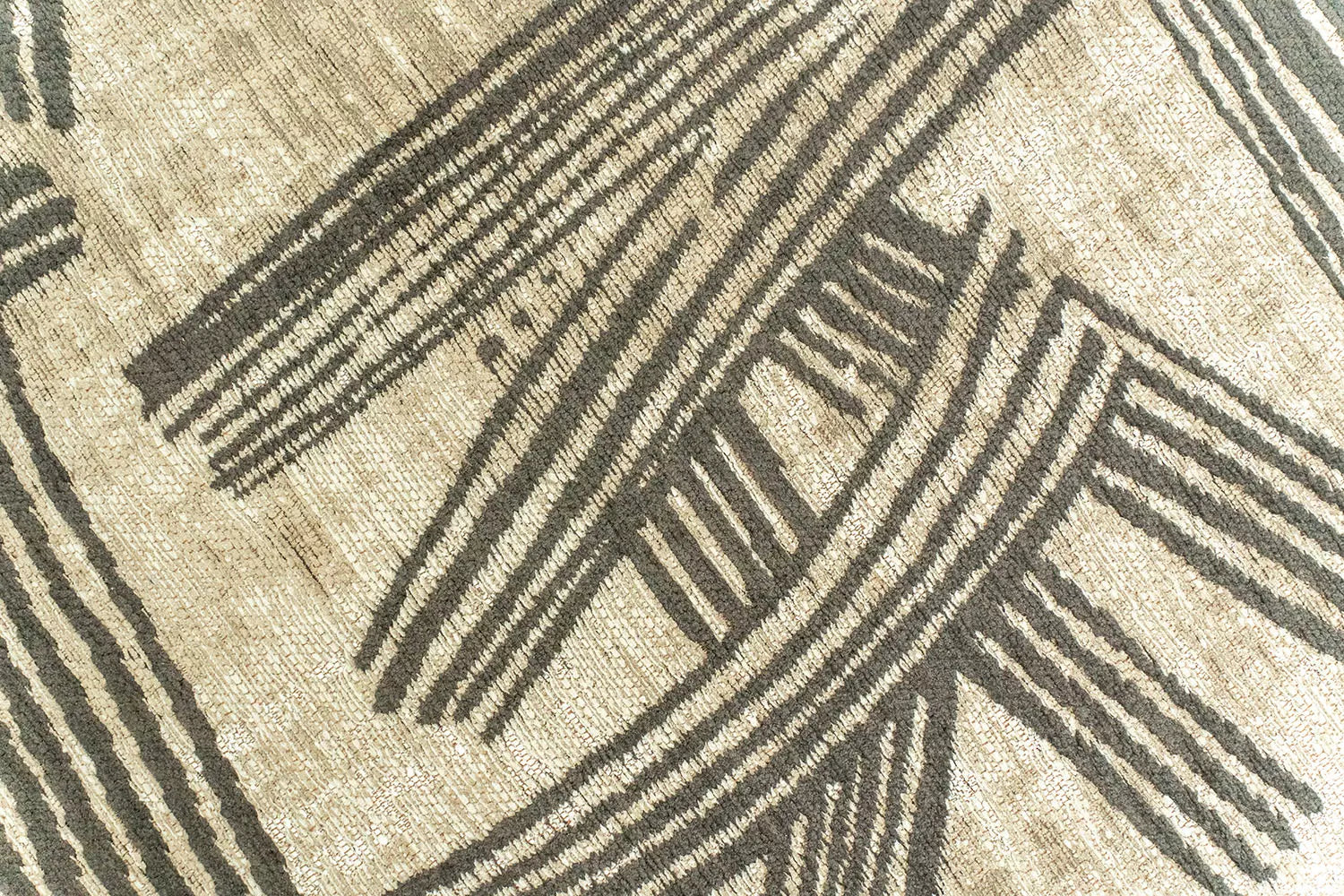 Round Carpet KANJI Beige with Black