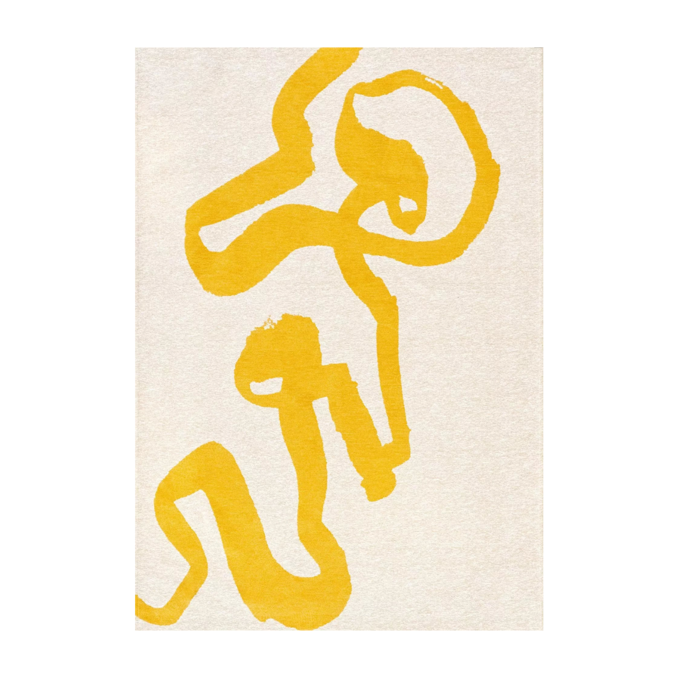 RIBBON White and Yellow Rug
