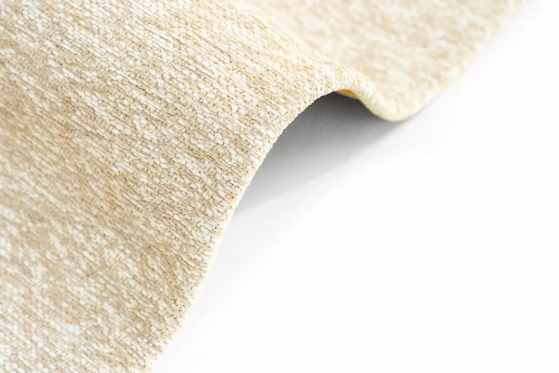Round rug SENDAI beige with brown