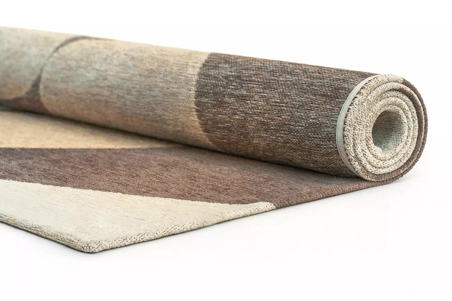 STONES Beige Rug with Brown and Coffee