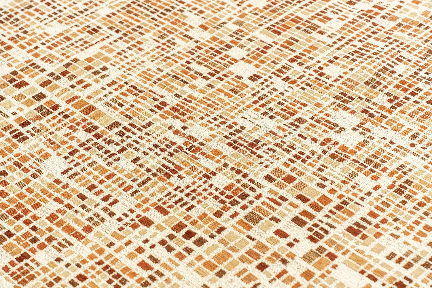 Teppich CUBIK beige mit orange und bordeaux