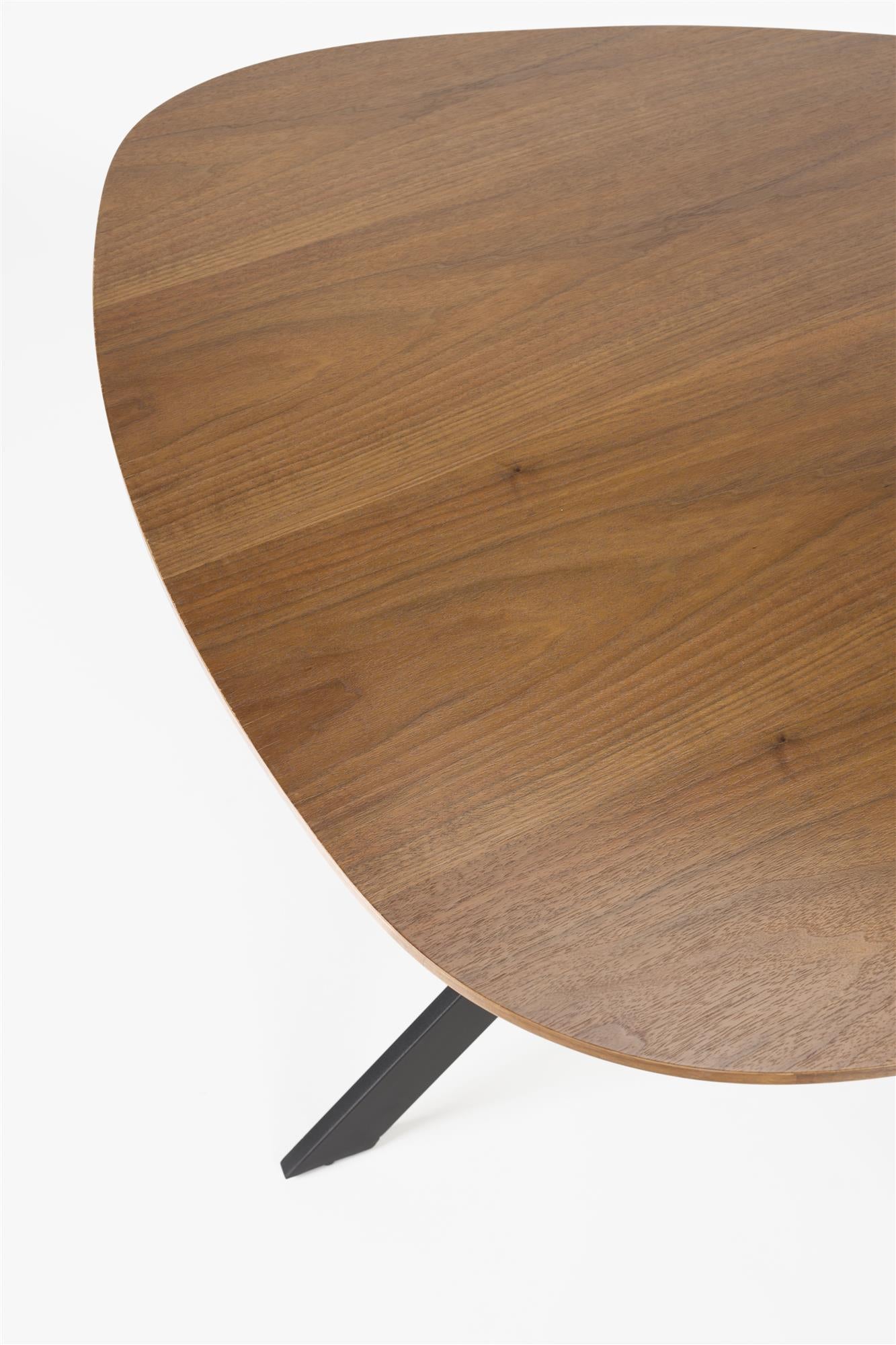 Tisch CHASE ORGANIC braun mit schwarzem Fuß