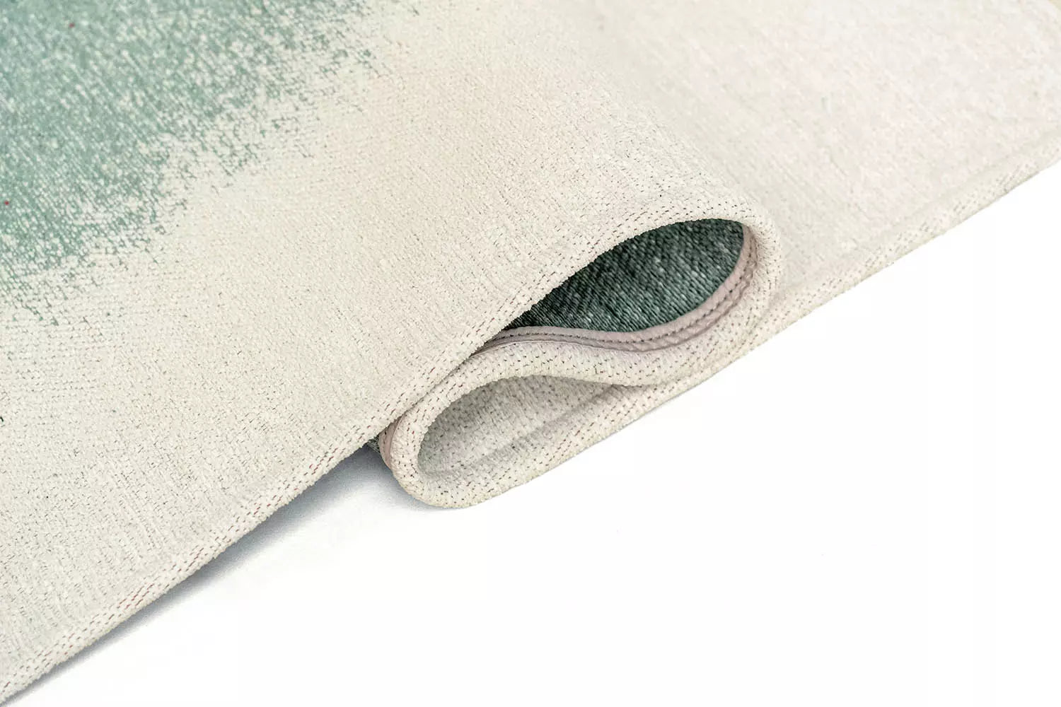 DROP rug white with dark green