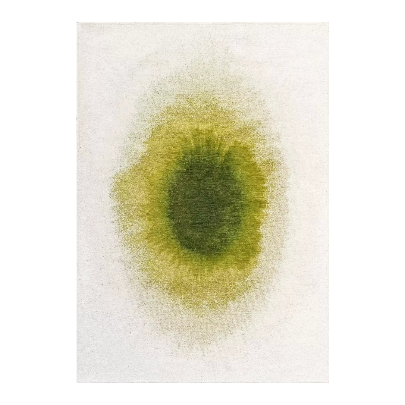 DROP rug white with green