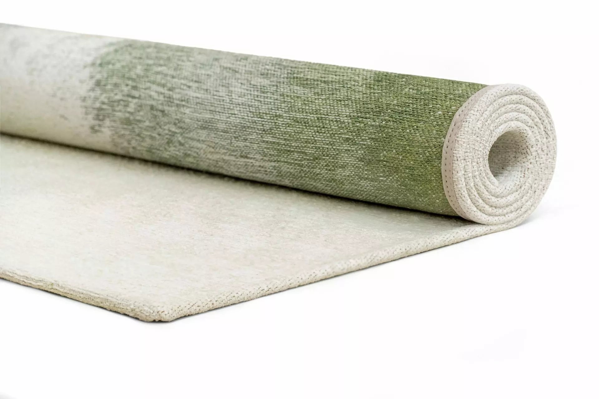 DROP rug white with green