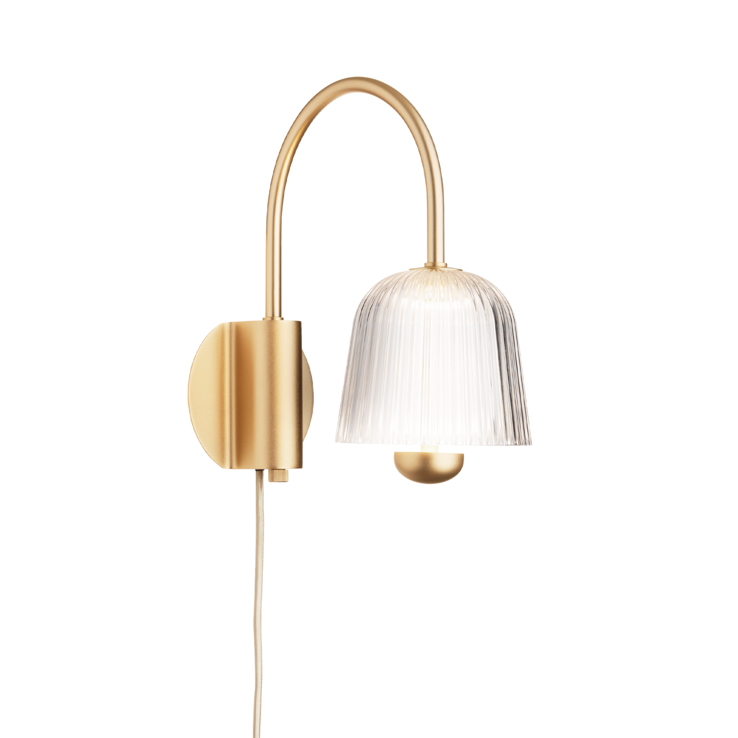 Wandleuchte ASTEEA gold mit transparentem Design