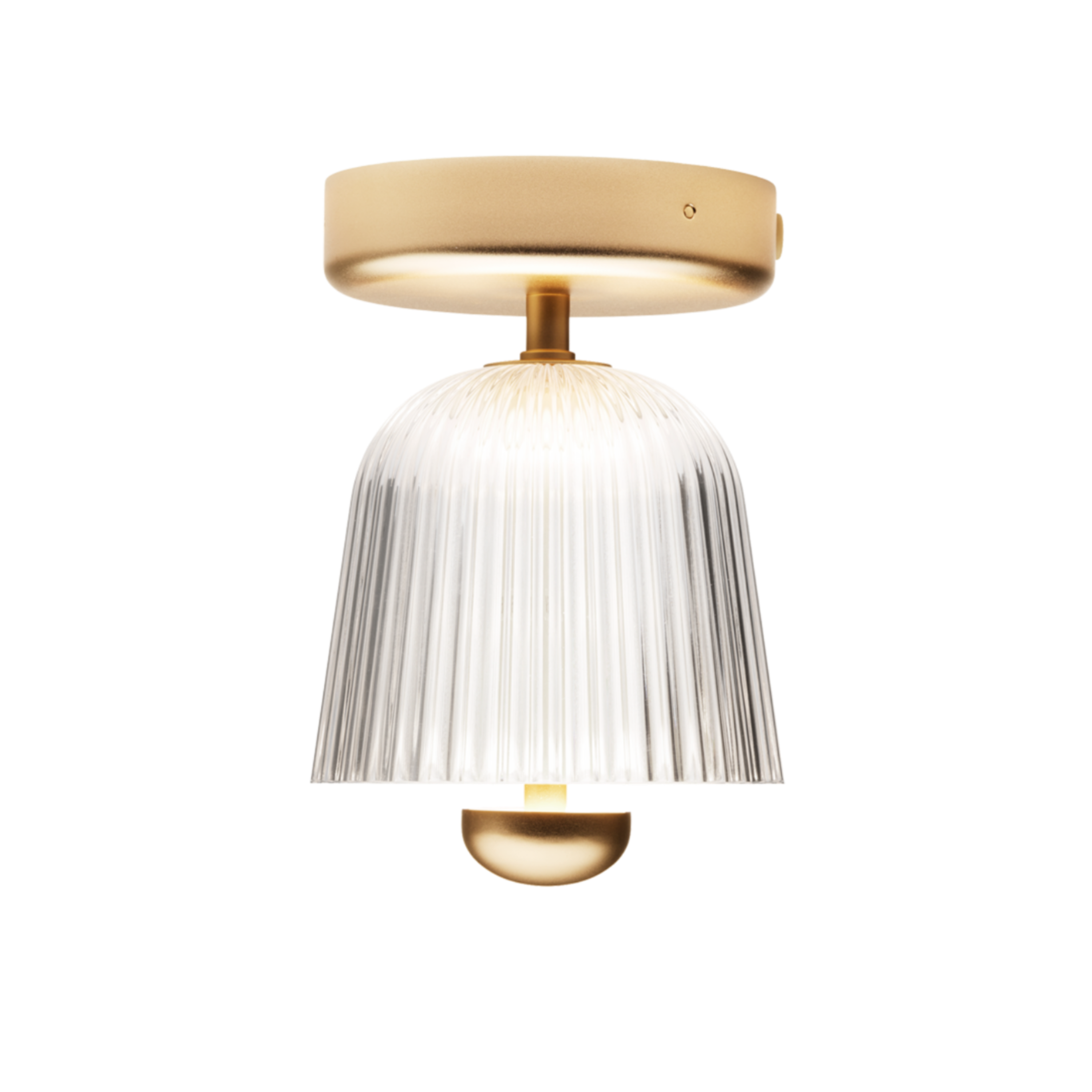 Deckenleuchte ASTEEA gold mit transparentem Design