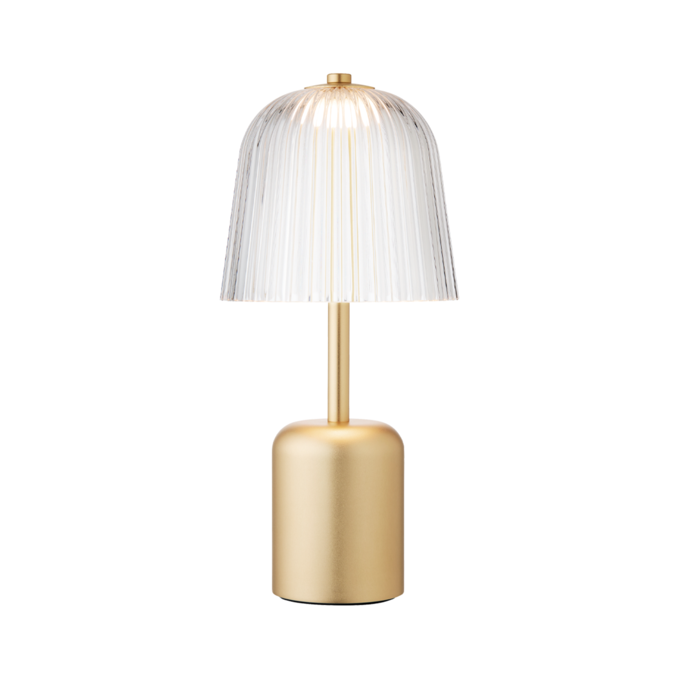Tragbare Lampe ASTEEA gold mit transparentem Design