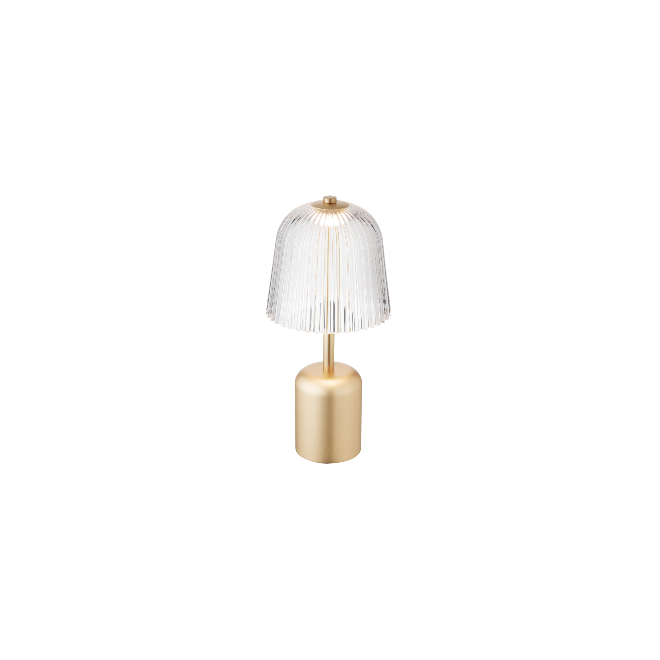 Tragbare Lampe ASTEEA gold mit transparentem Design