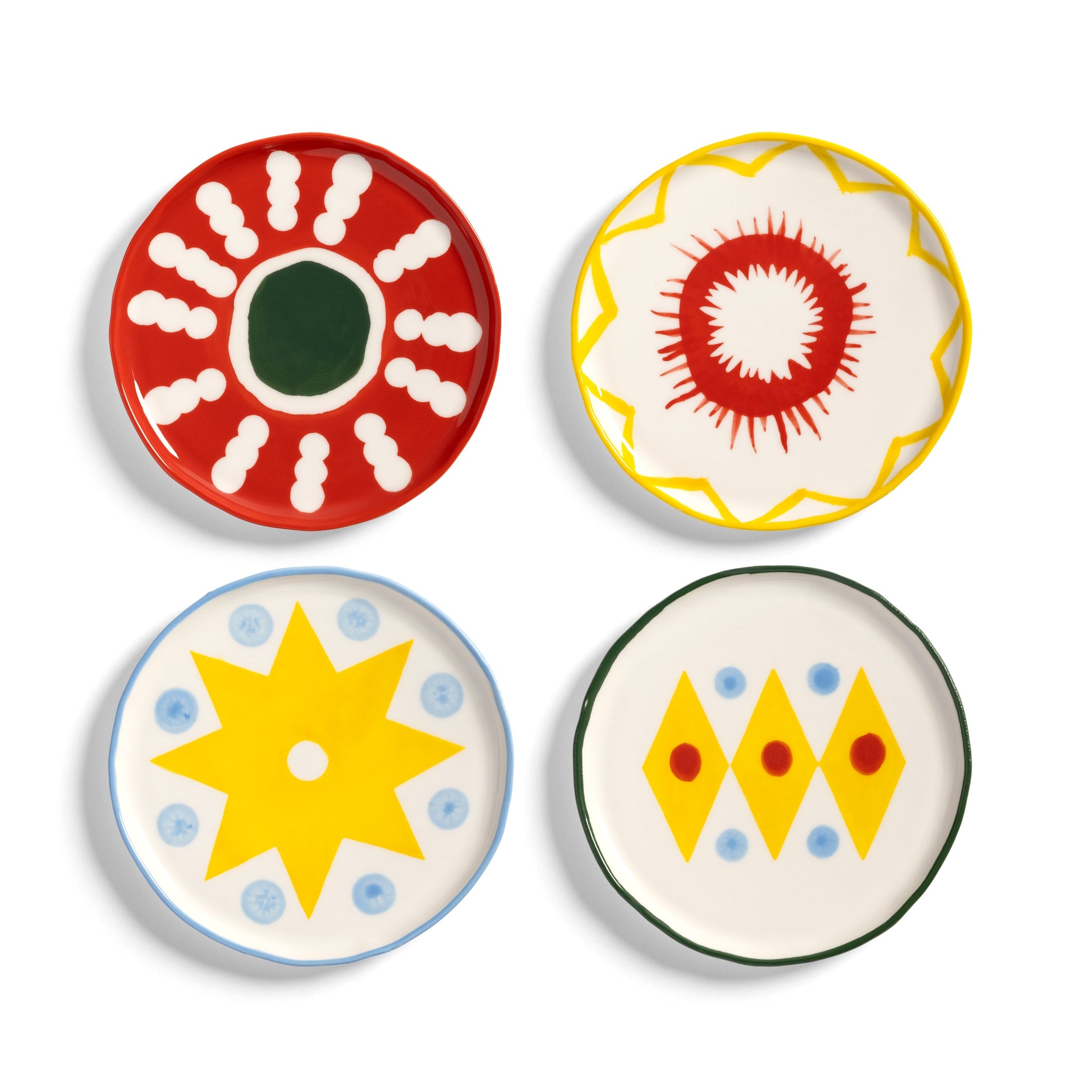 Dessertteller-Set FESTIVO bunte Porzellan
