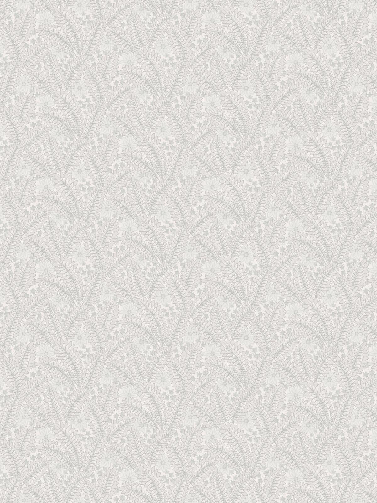 Hidden Ivy White and Gray Leaf Pattern Wallpaper