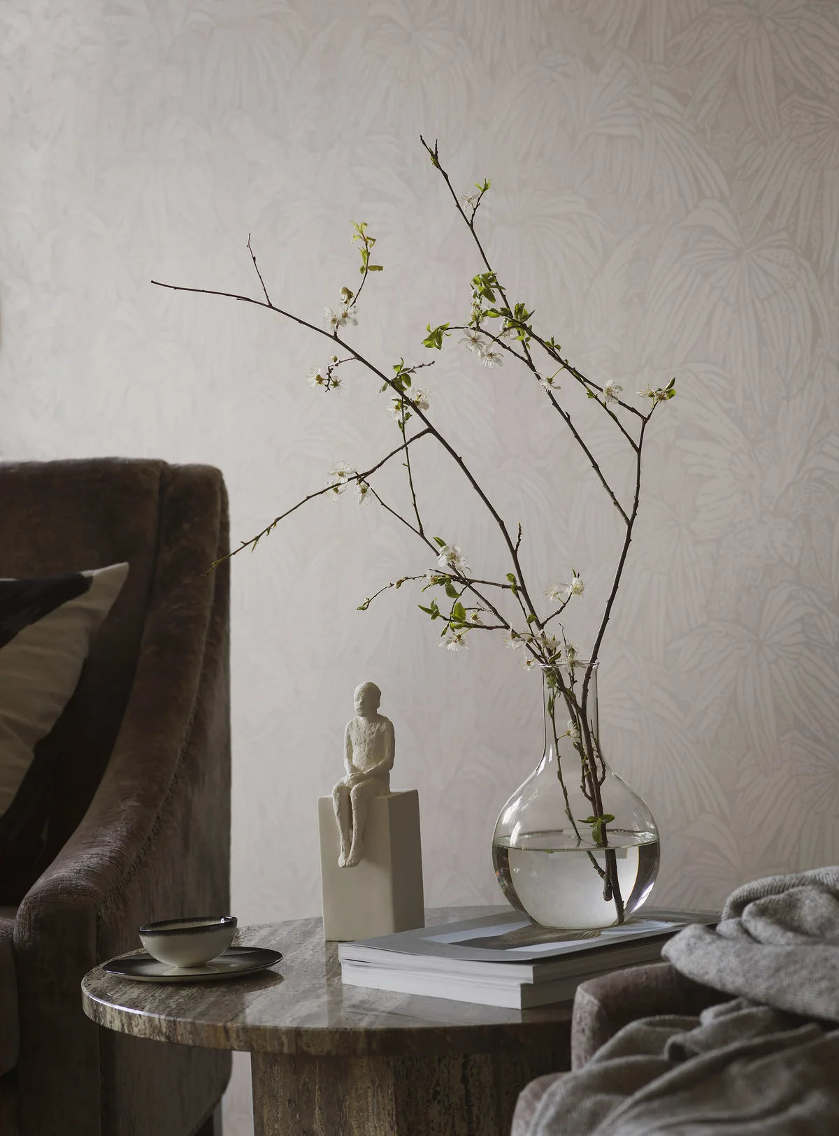 HIDDEN PARROT Animal Print Wallpaper Beige with Gray