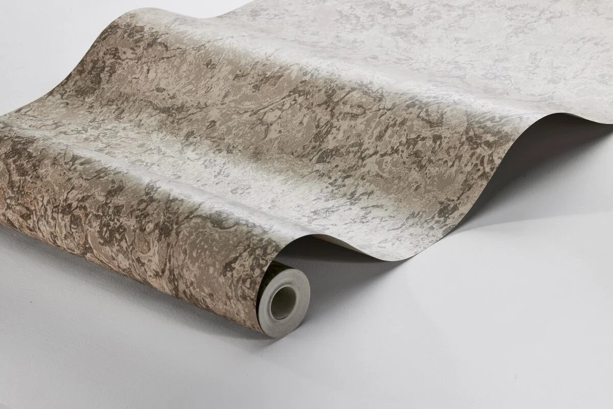 Tapete, die Marmor imitiert, TRAVERTINE braun