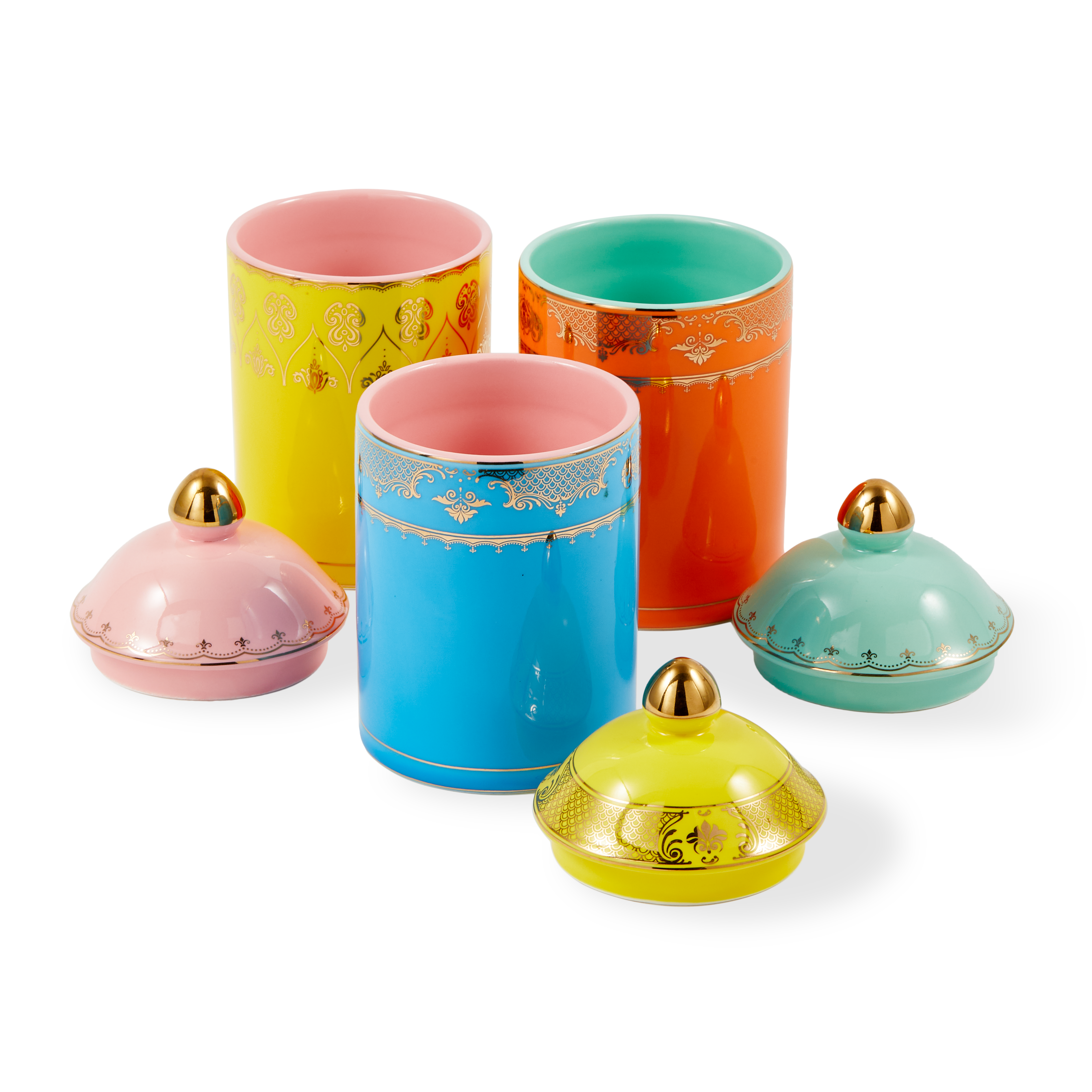 GRANDPA Porcelain Jar Orange with Mint