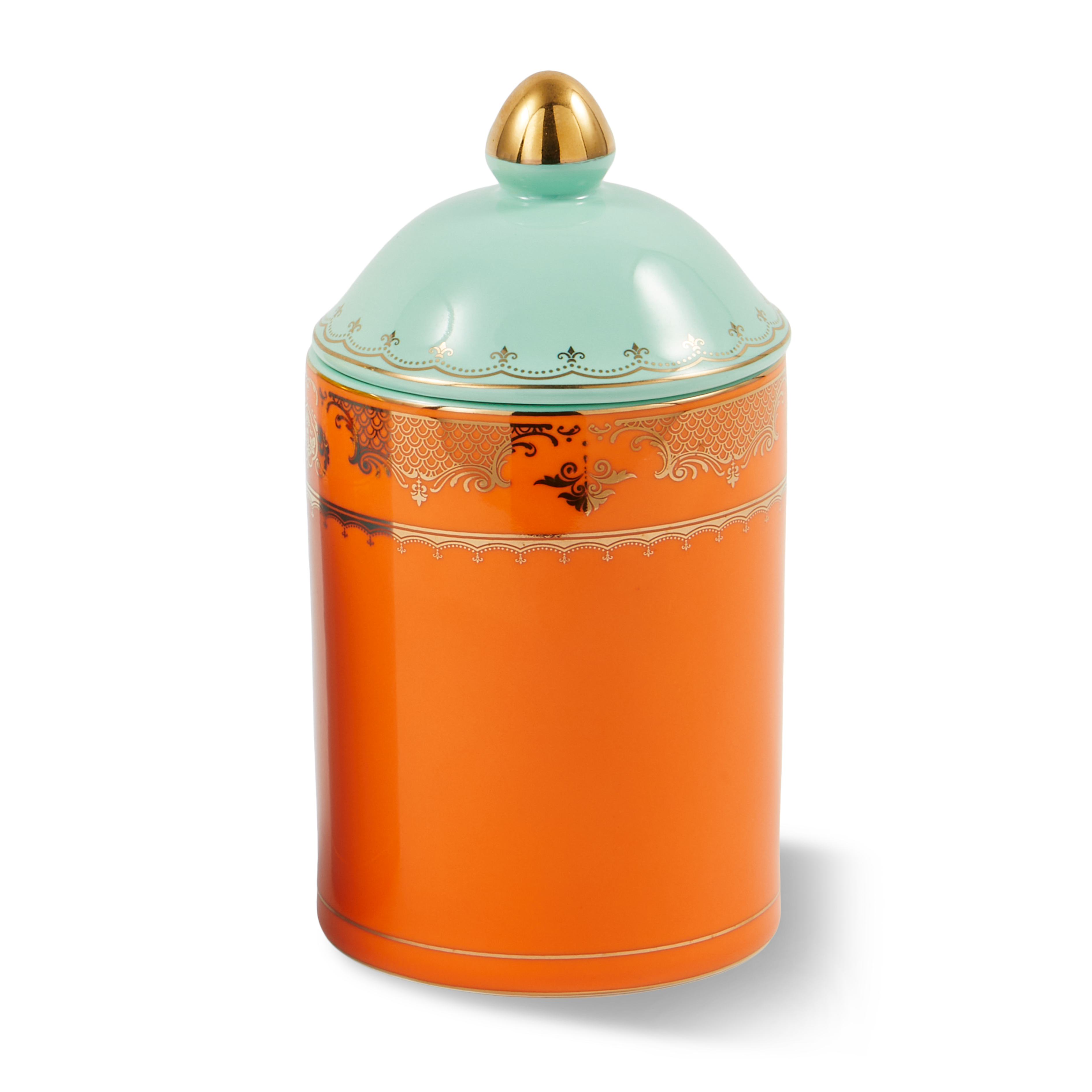 GRANDPA Porcelain Jar Orange with Mint