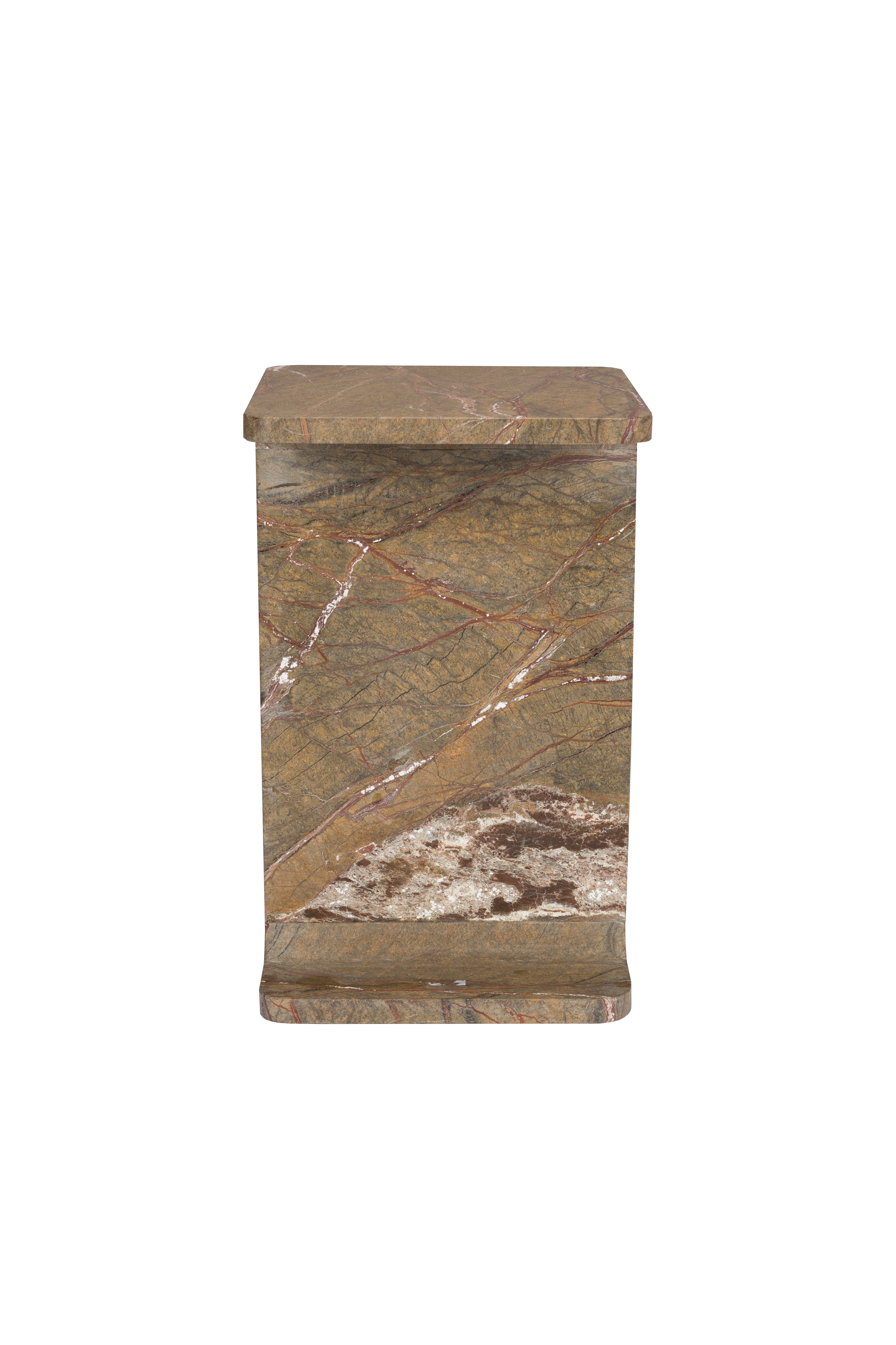Beistelltisch SATPURA brauner Marmor