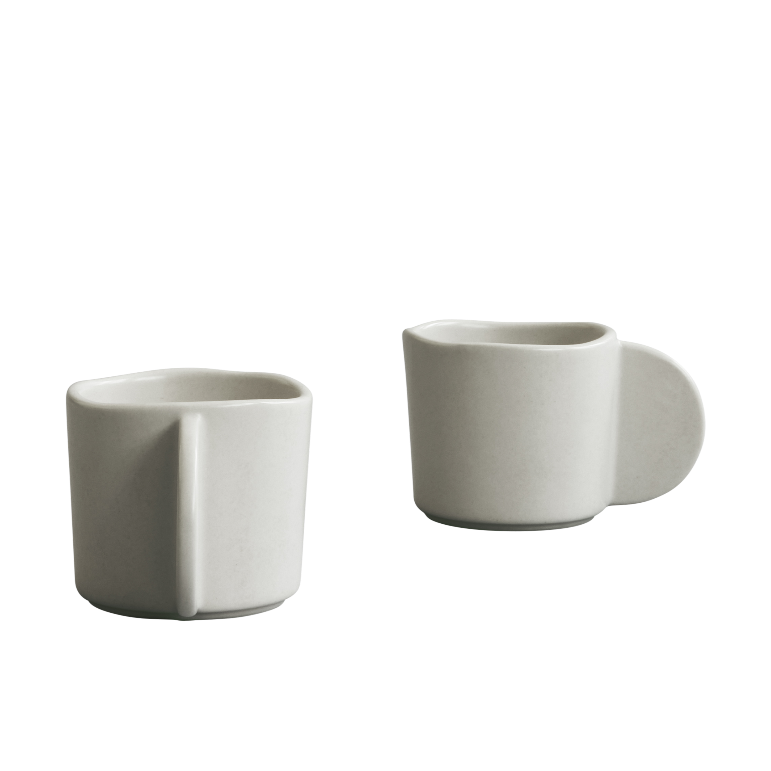 Set von Tassen NATIVE weiße Steinzeug