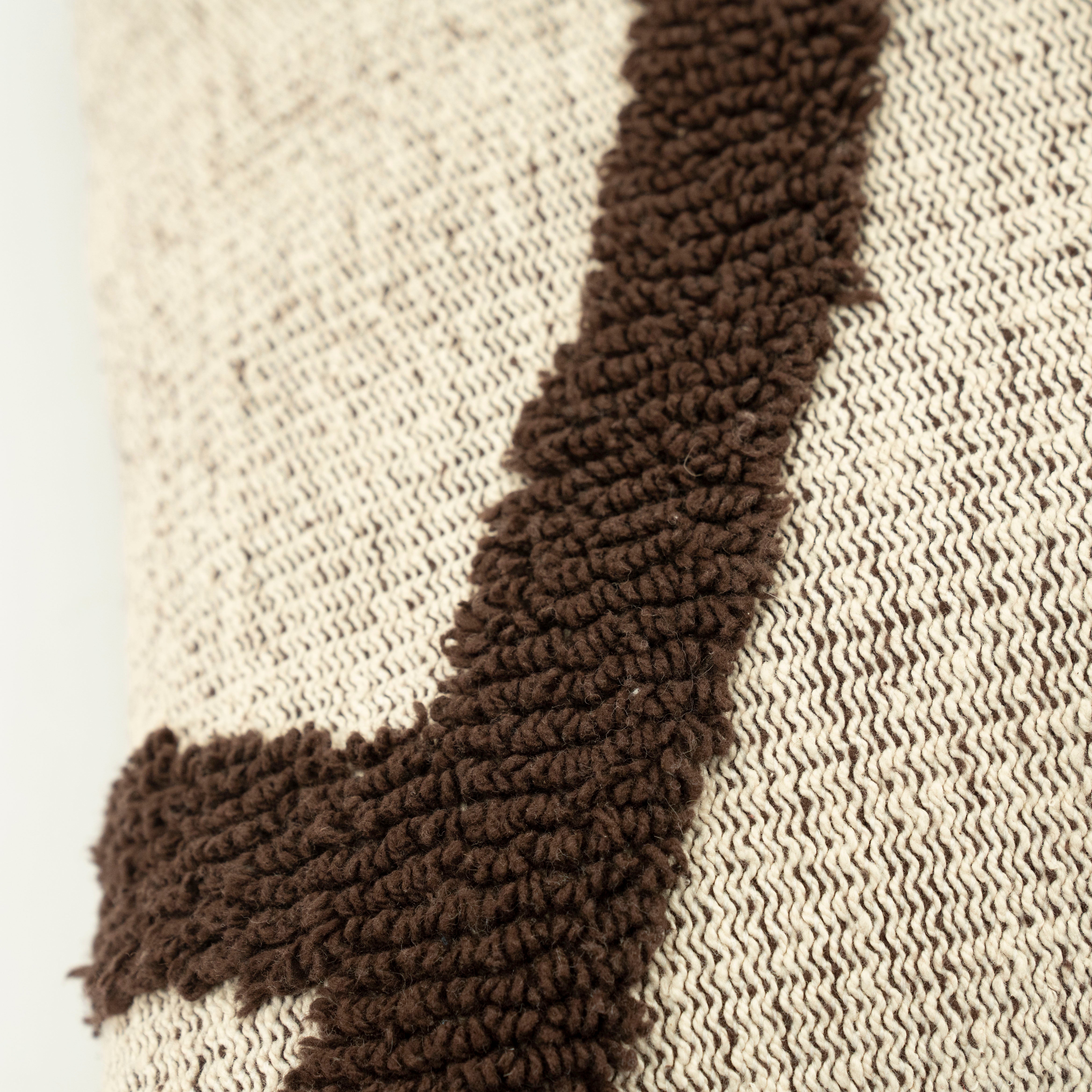 Kissen MAJANI braun mit beige