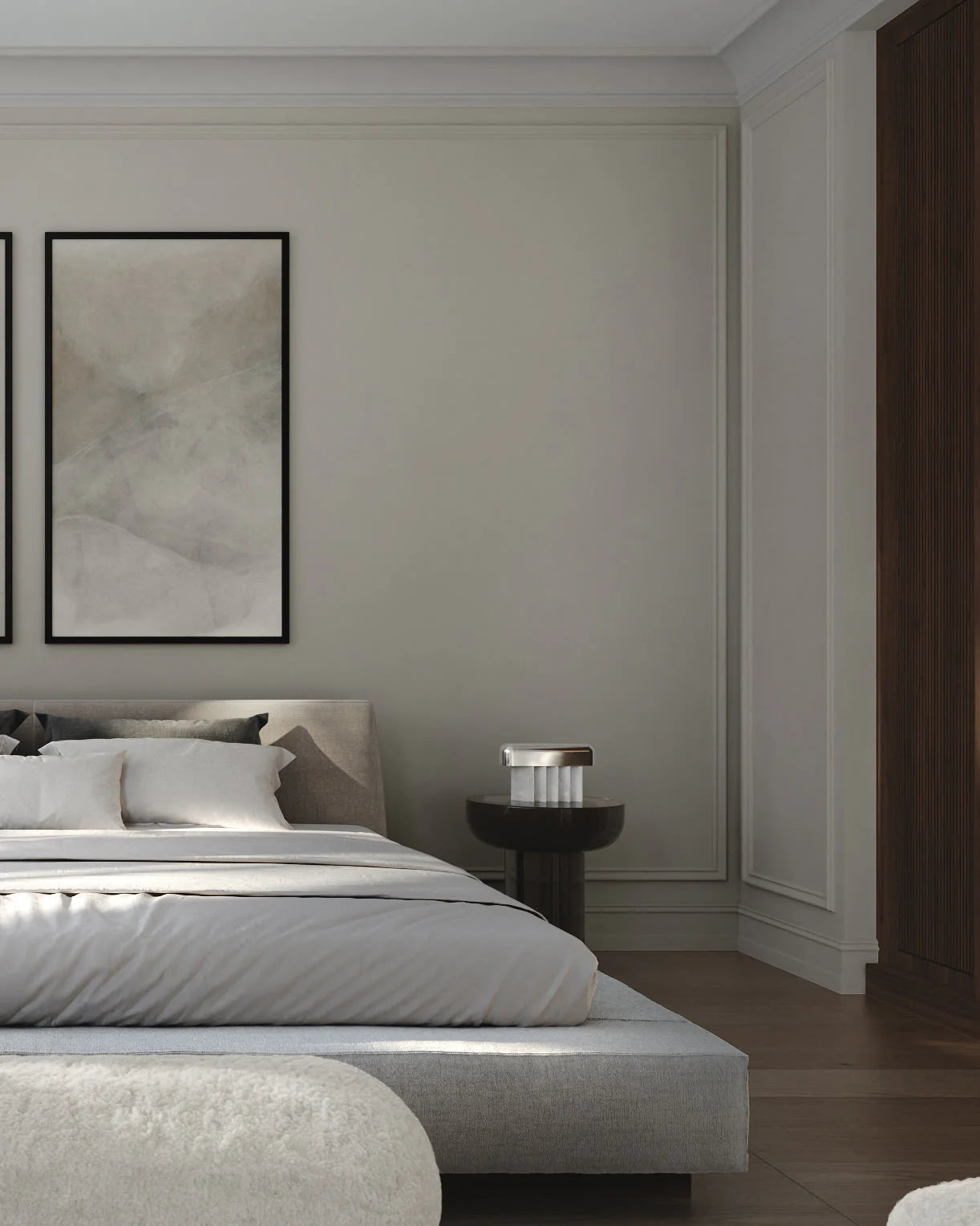 Portable lamp BEETLE white marble