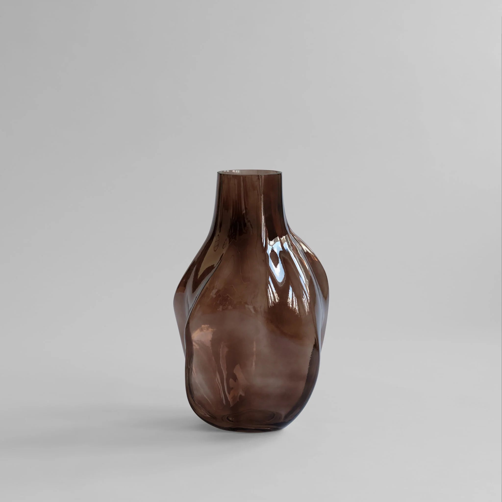 BAKKU Vase braunes Glas
