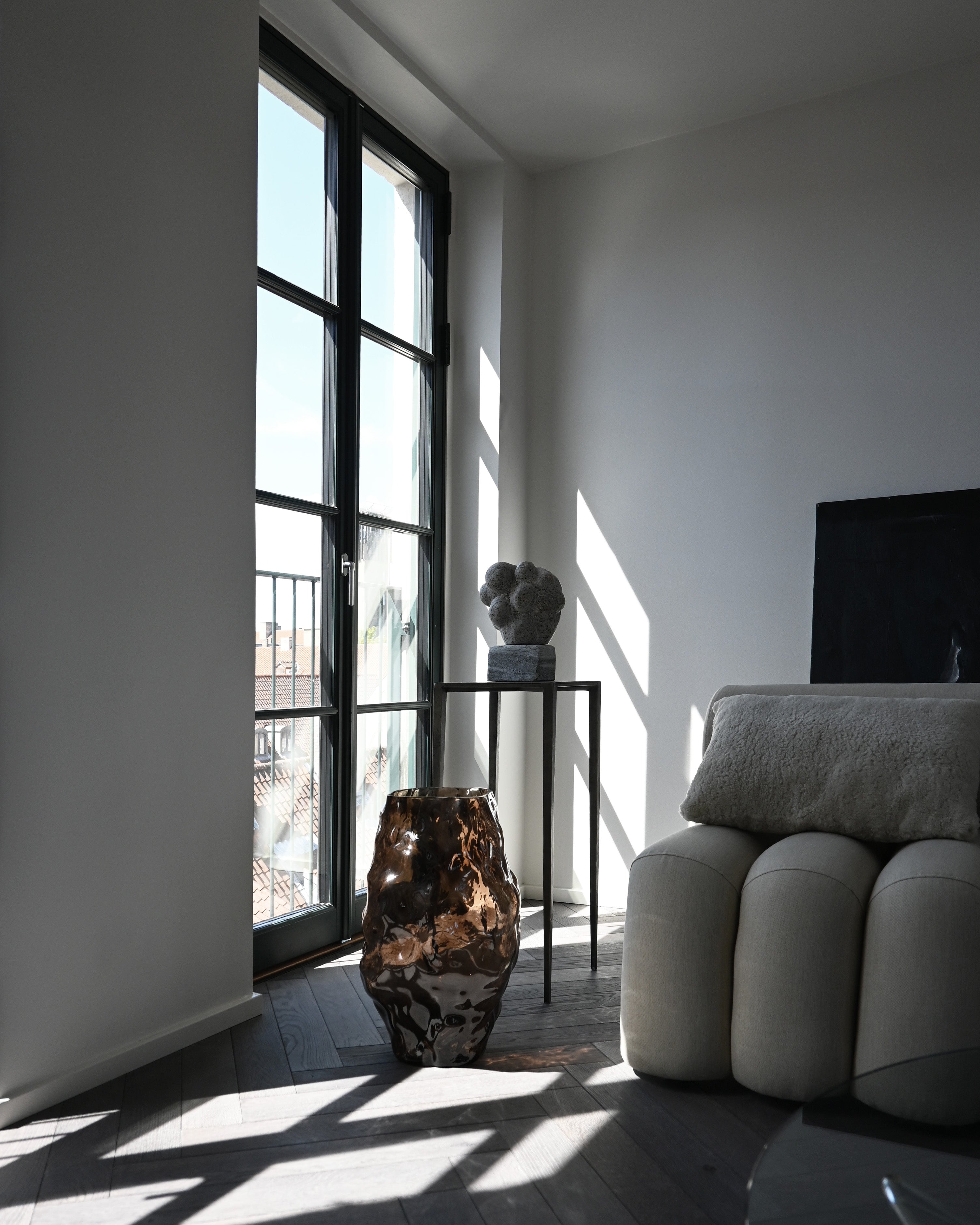 Vase KATACHI braunes Glas