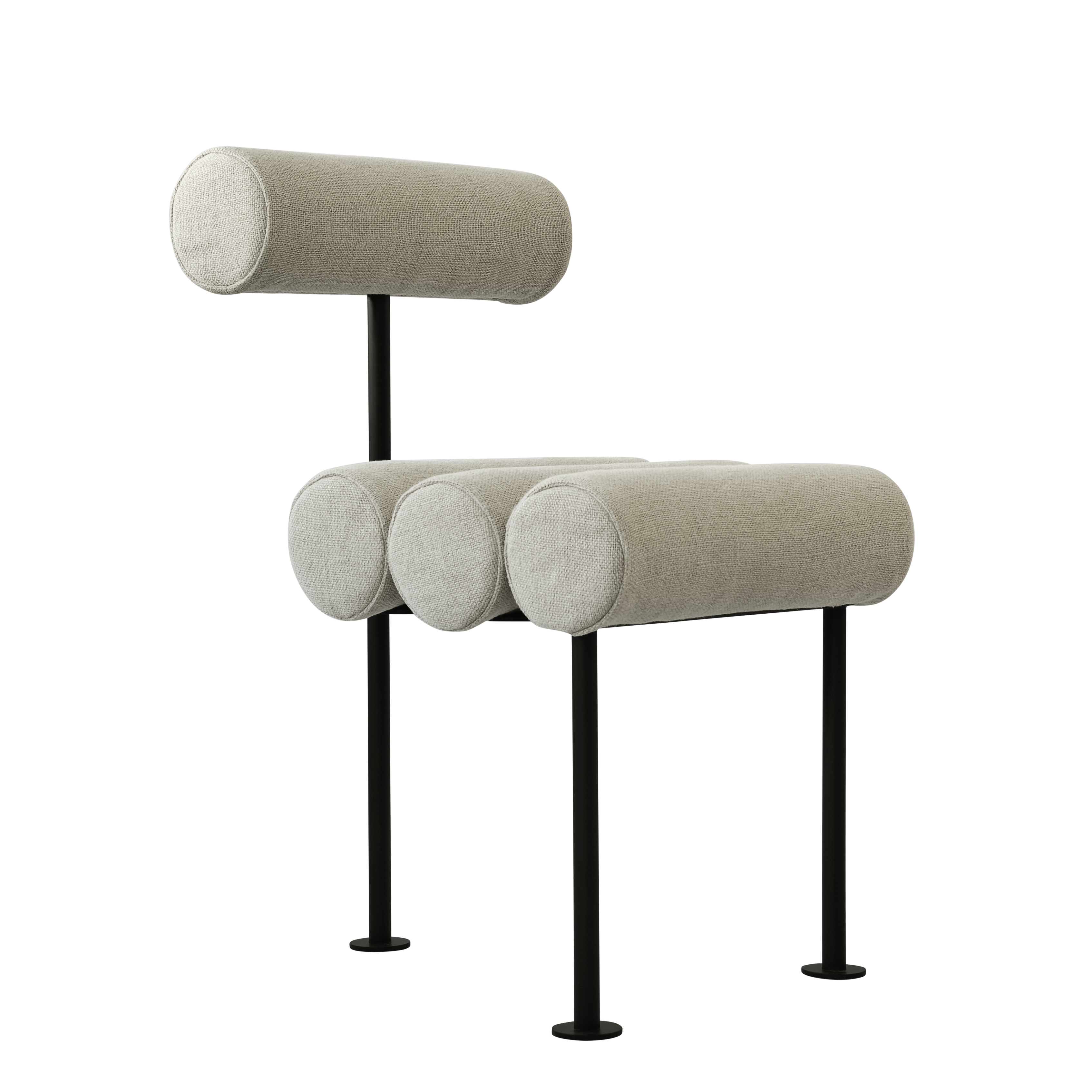 HIRO chair beige with black base