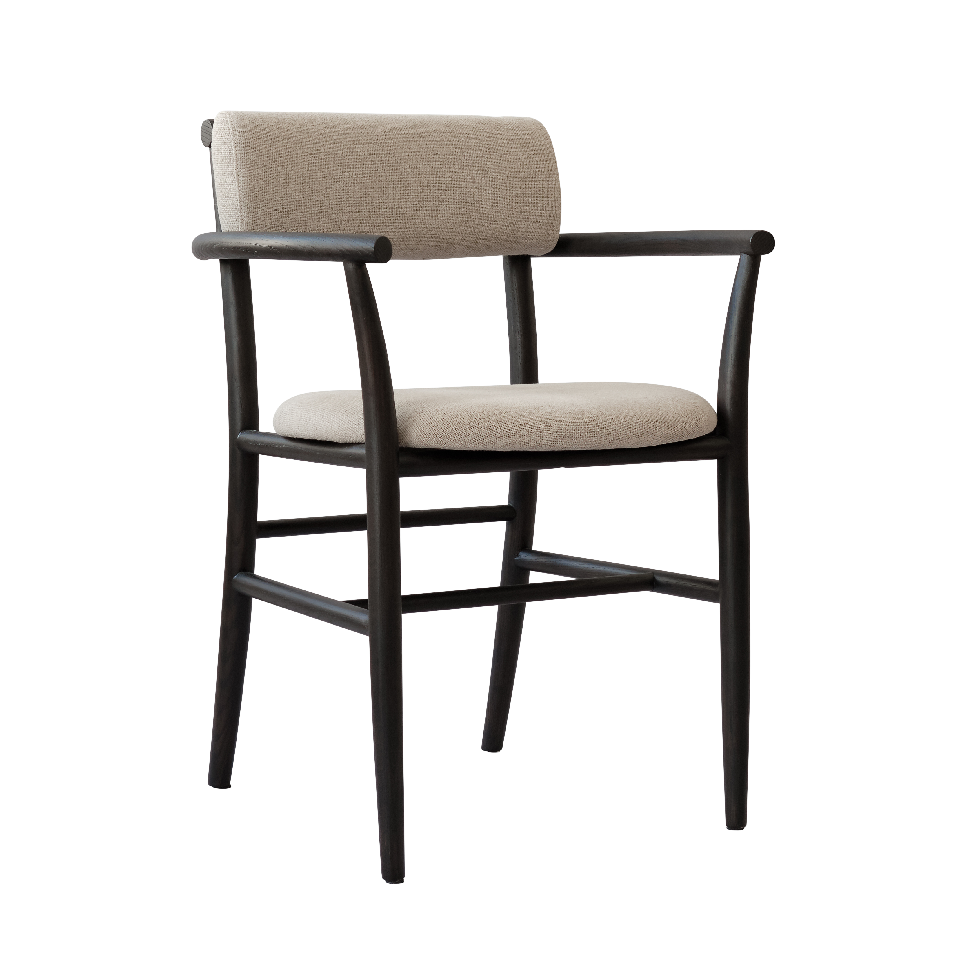 Armchair with Armrests NAMA beige with black base