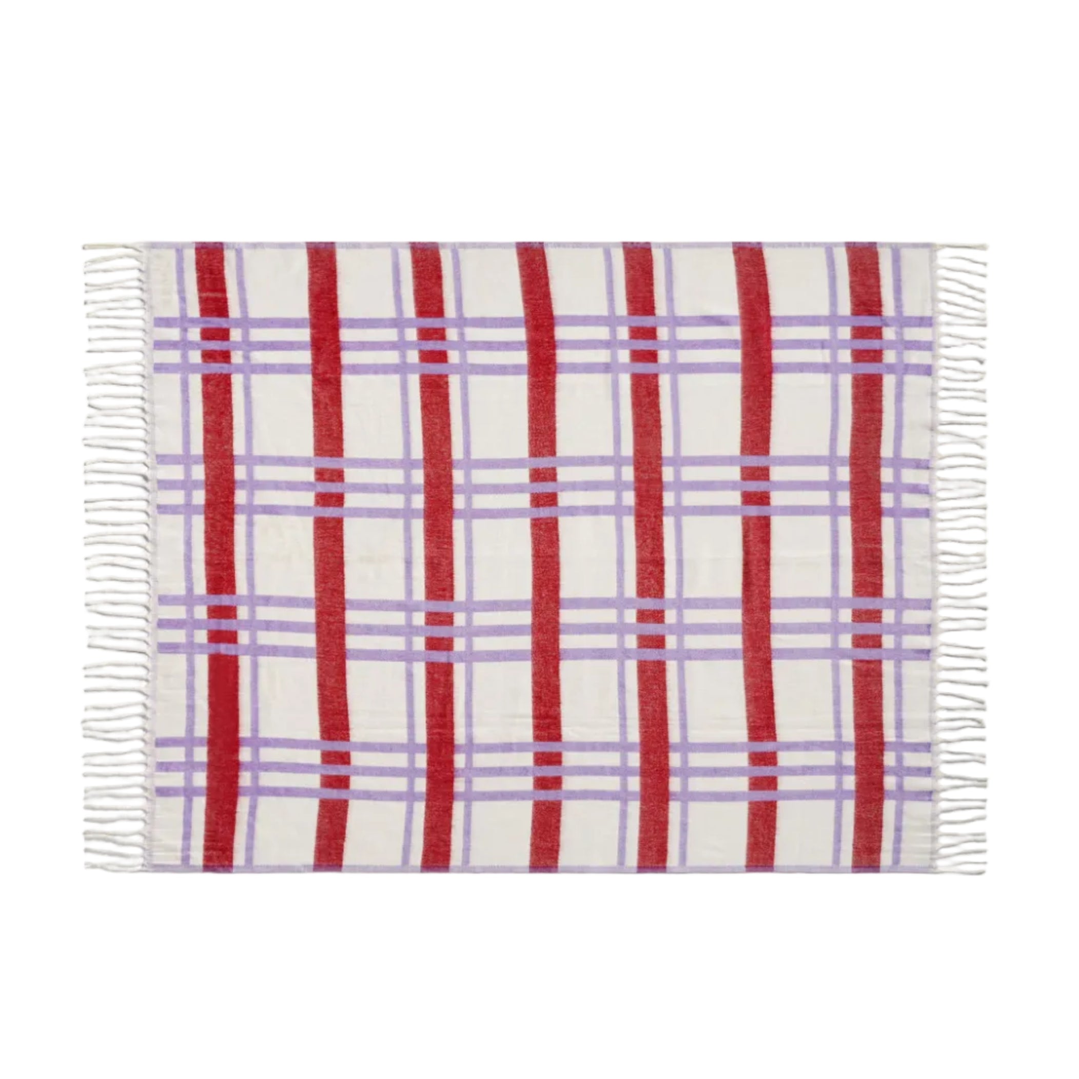 Pled PLANO white with purple and red