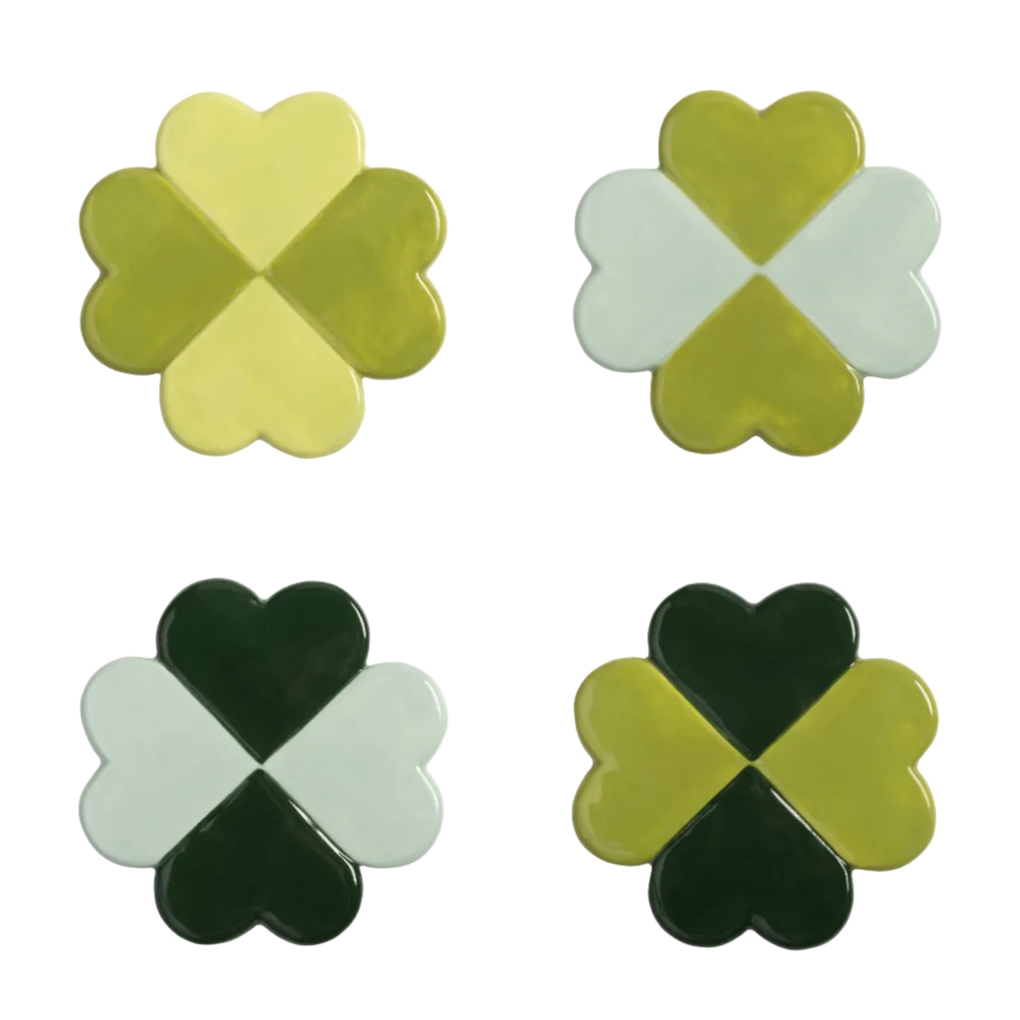 Untersetzer-Set LUCKY CLOVER grün