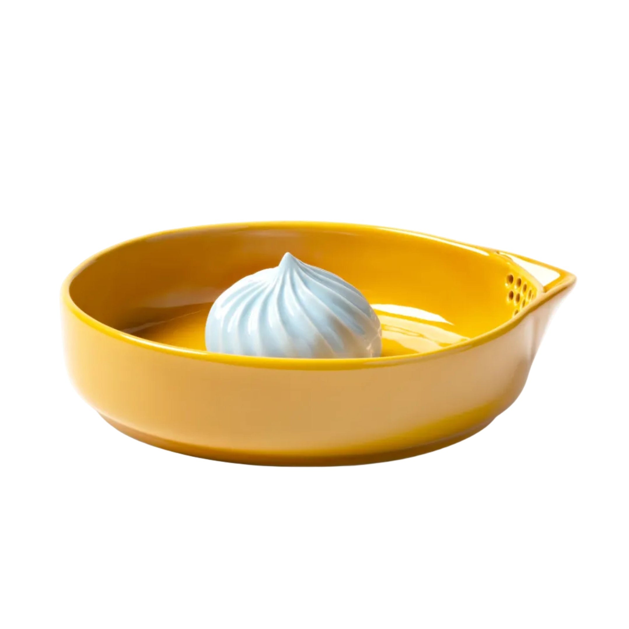 Zitruspresse PUDDING orange mit blauen Akzenten