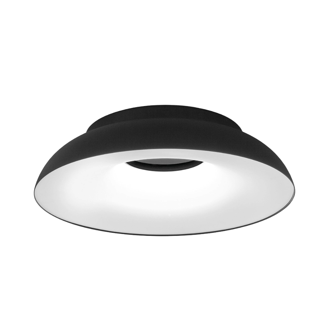 Wandlampe MAGGIOLONE in Schwarz, geprägt