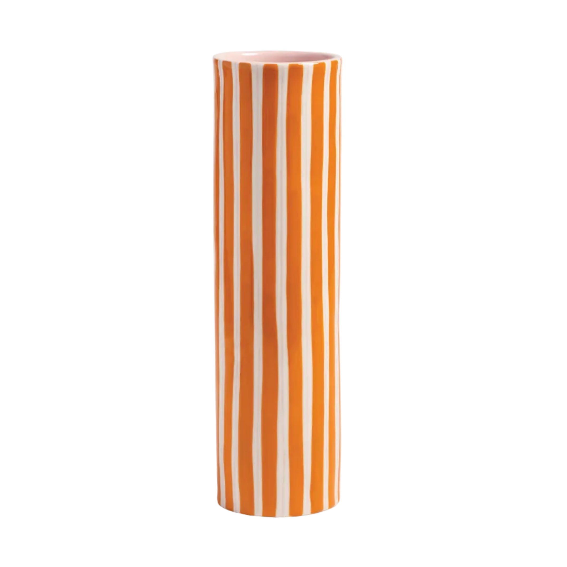Vase RAY orange mit Weiß und Rosa