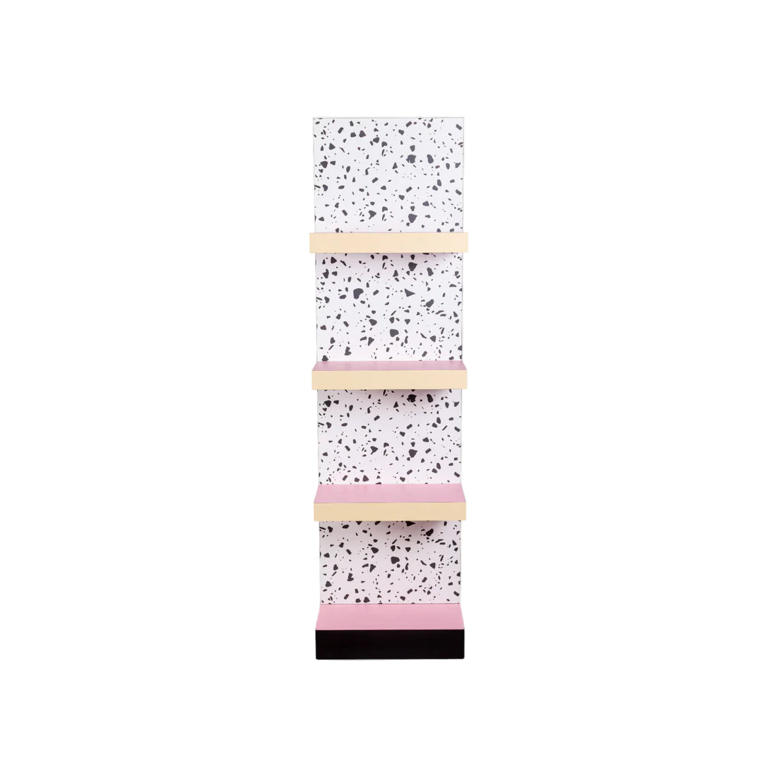 Regal SUPERSHELF TERRAZZO weiß mit Gelb und Rosa
