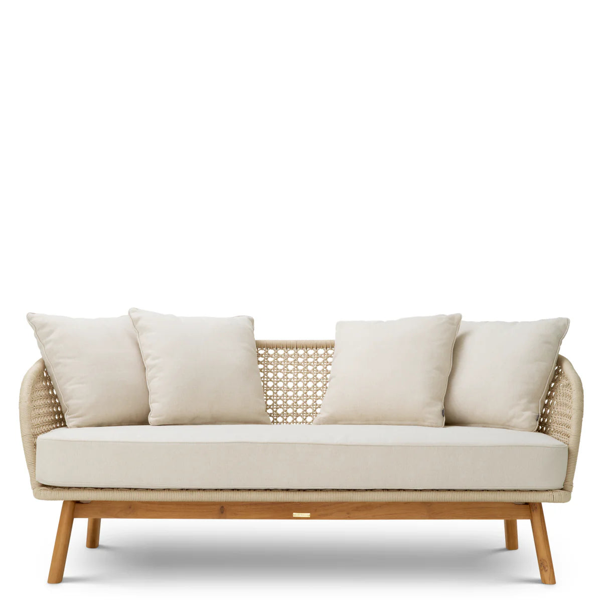 Sofa außen TRINITY creme mit Holzgestell