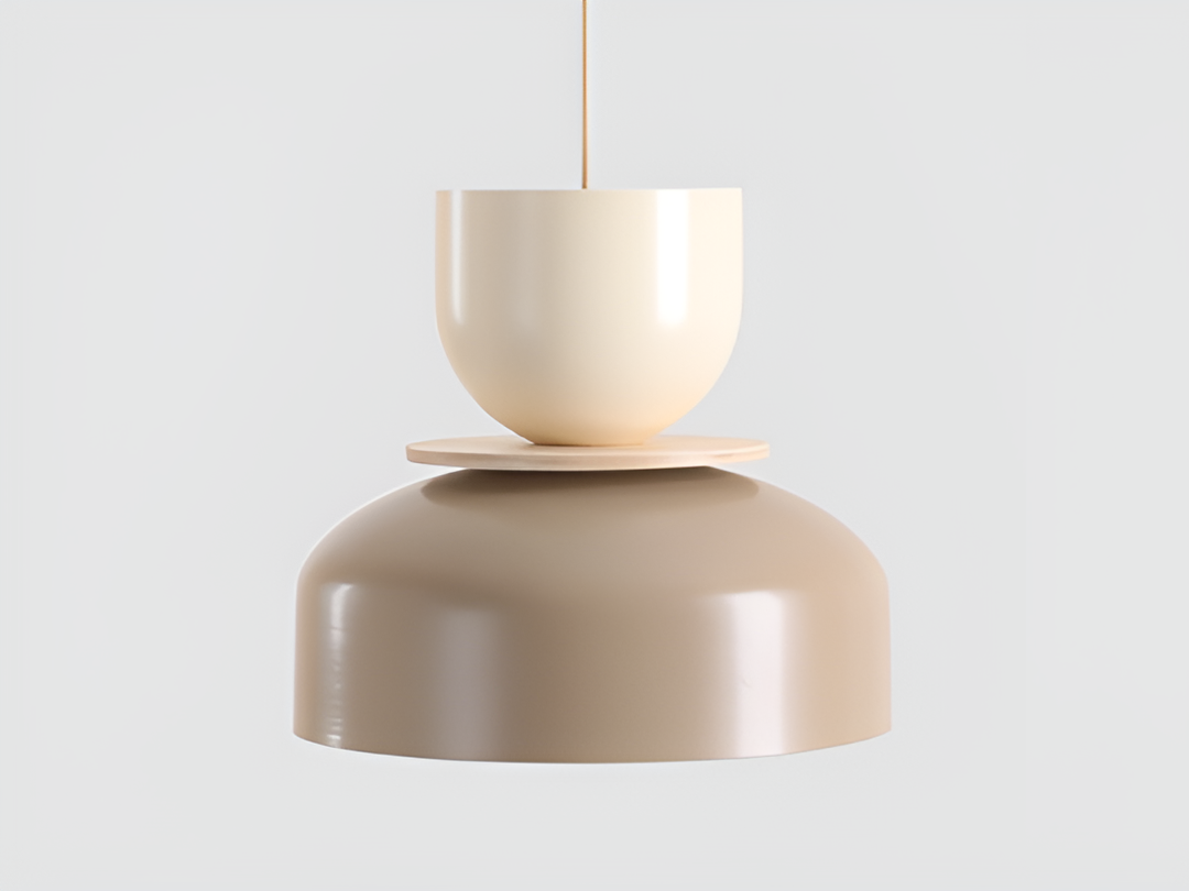 Hanging lamp for cream with beige