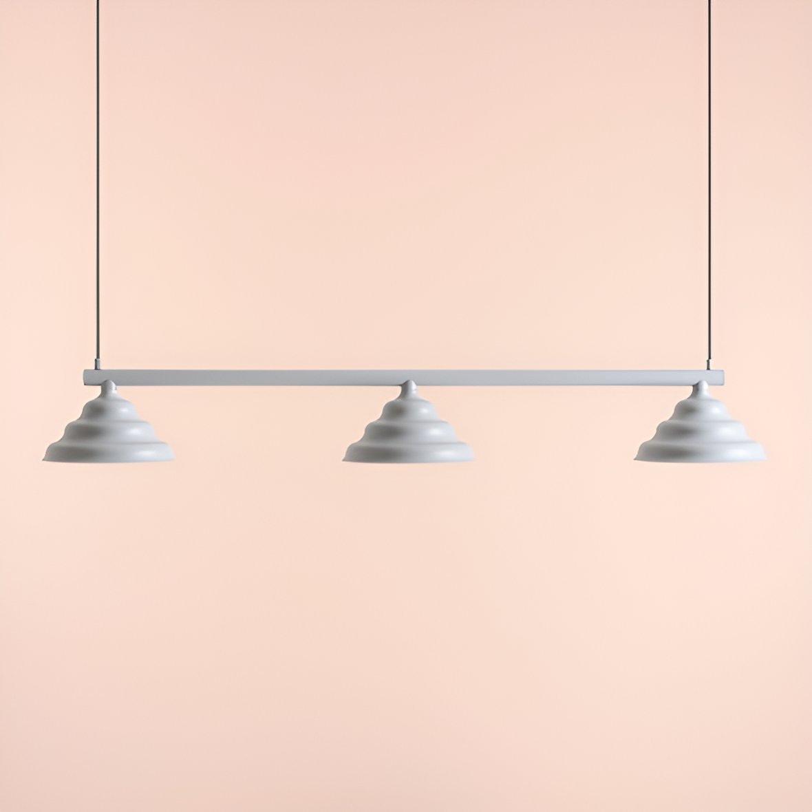 Hanging lamp wave gray trio