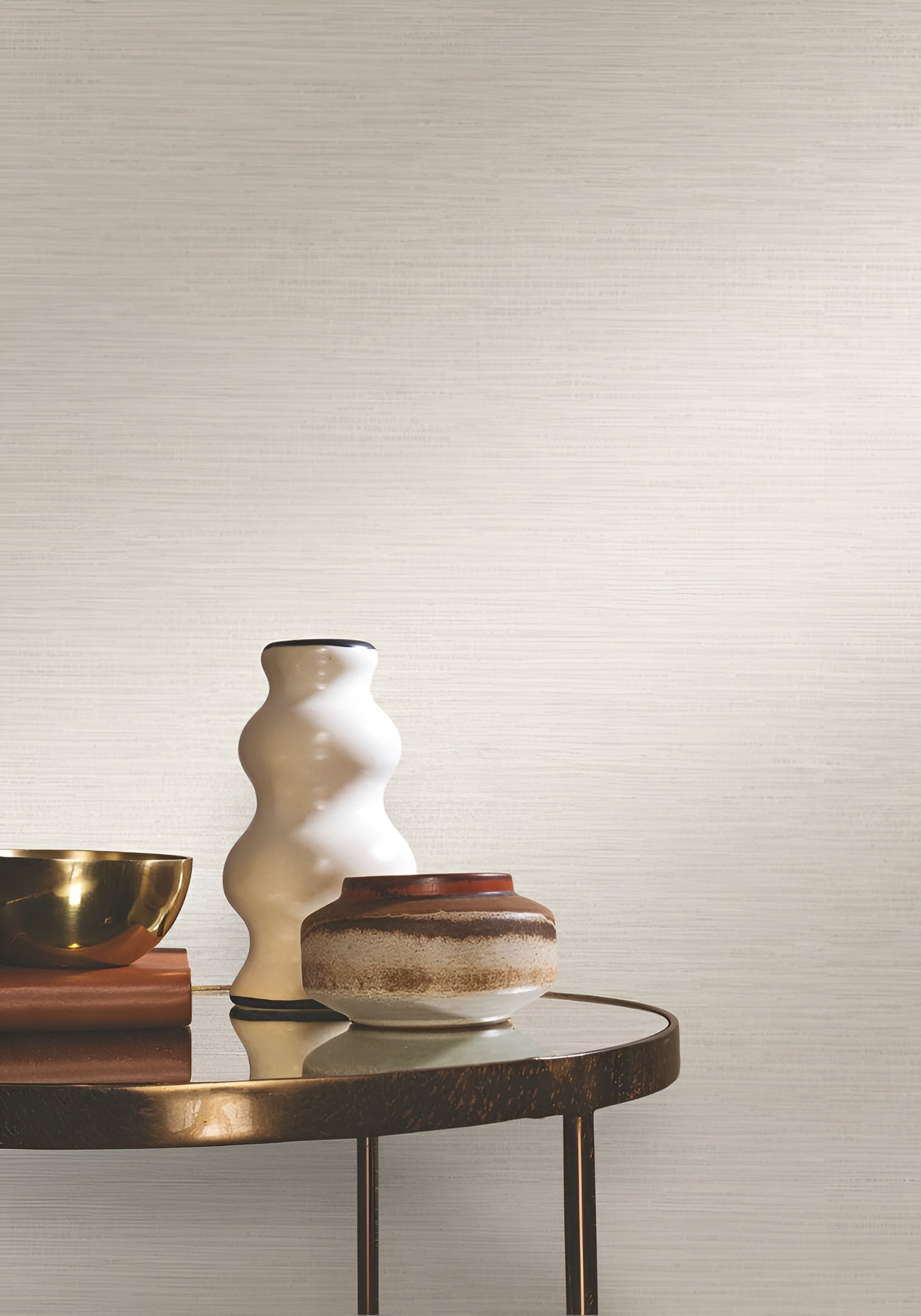 Structural wallpaper imitating canvas OCCITAN - IVORY ivory