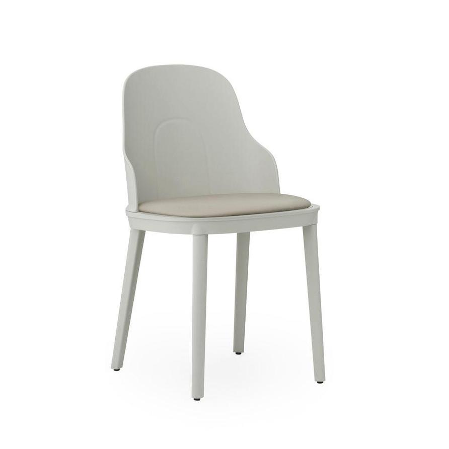 Allez PP chair warm gray with Ultra leather upholstery