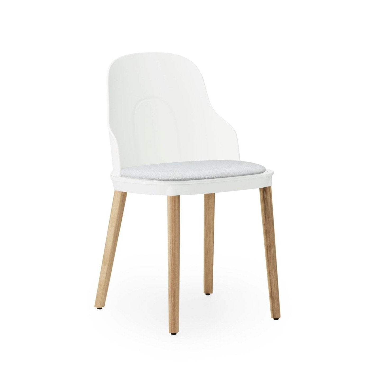 Sunbrella Canvas White Allez Stuhl mit einer Eichenbasis