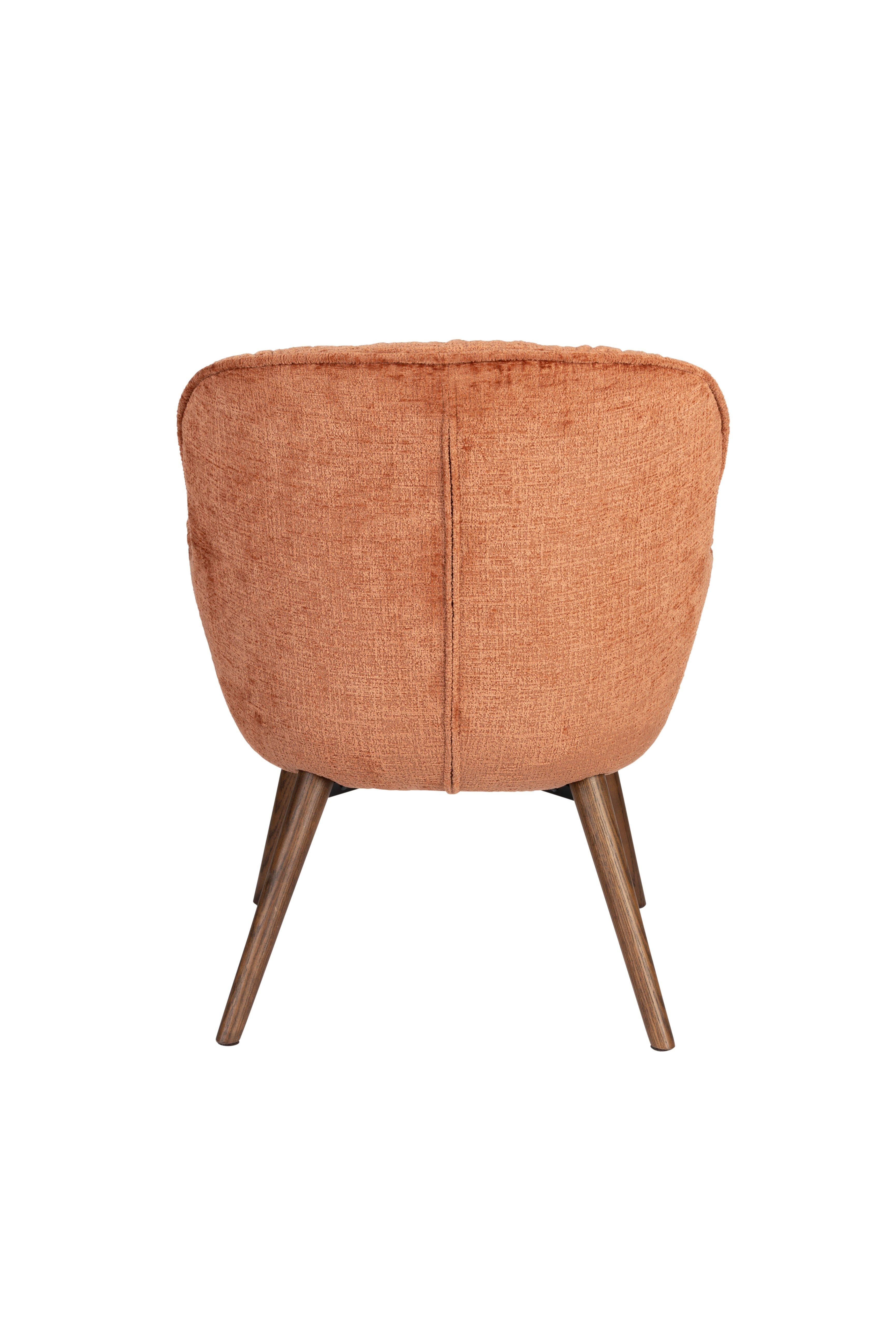 Sessel LENN braunes Samt mit Holzgestell